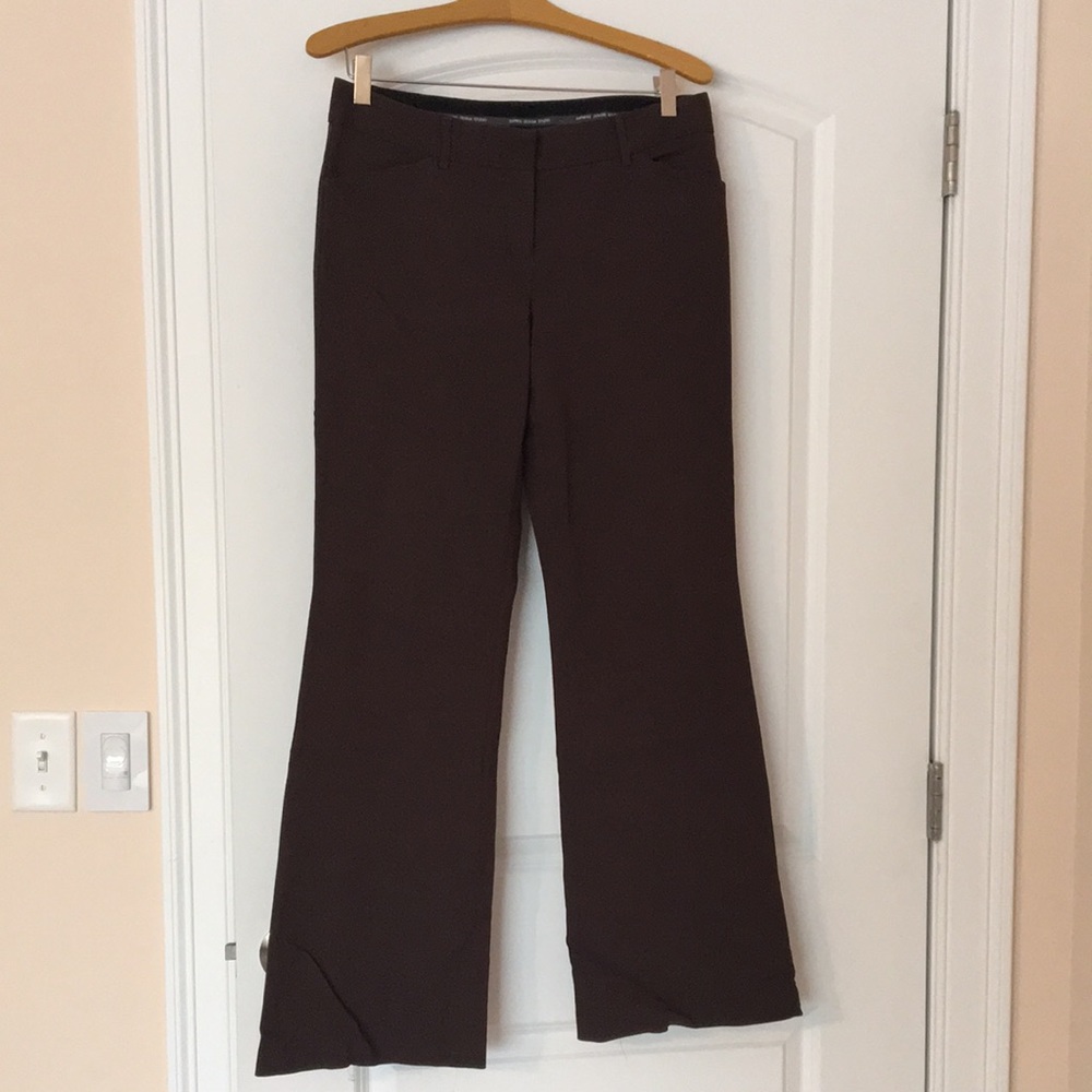 Express Editor brown bootcut trousers (size 6)